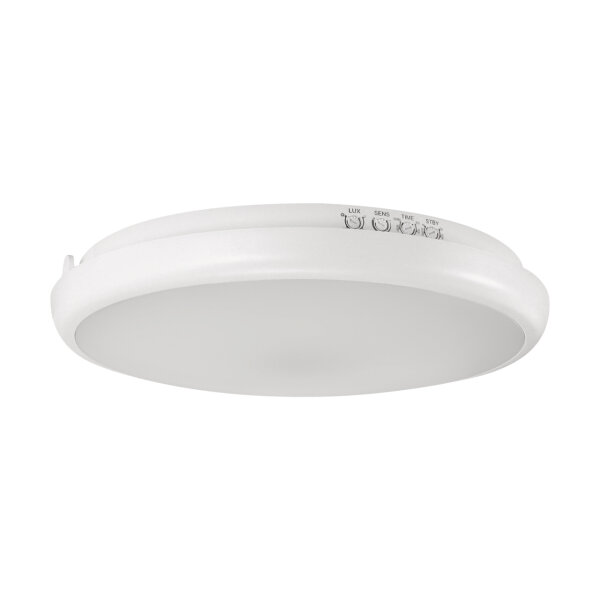 Lampe de plafonnier LED Détecteur de mouvement IP65 D : 26,5 cm rond milieu humide