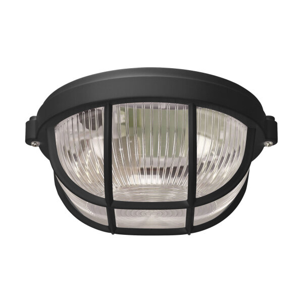 Lampe de plafonnier extérieur IP65 noir E27 Maritim Ø 18 cm