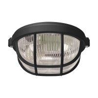 Lampe de plafonnier extérieur IP65 noir E27...