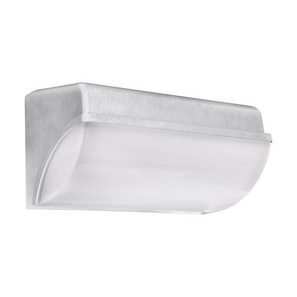 Applique murale dextérieur LED IP65 26 cm de large en argent blanc