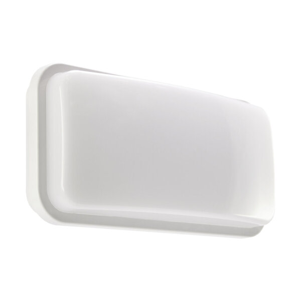 Applique murale LED IP55 29,6 cm de large blanc extérieur milieu humide
