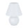 Lampe de table c&eacute;ramique tissu 24 cm de haut blanc E14