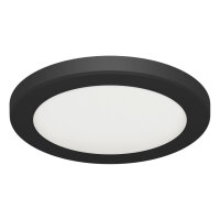 Lampe de plafonnier LED noire encastr&eacute;e en saillie...
