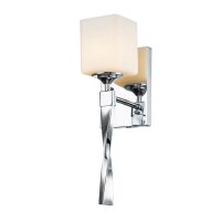 Lampe de salle de bain métal verre G9 IP44 H :...