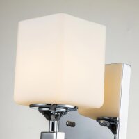 Lampe de salle de bain métal verre G9 IP44 H :...