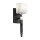 Applique salle de bain chrome blanc H : 41,3 cm IP44 métal verre