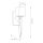 Applique salle de bain chrome blanc H : 41,3 cm IP44 métal verre