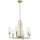 Lustre métal verre L : 68,6 cm Art déco en laiton CLAVA