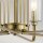Lustre métal verre L : 68,6 cm Art déco en laiton CLAVA