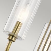 Lustre Art Nouveau 45,9 cm de large 3-flamme E14 en laiton