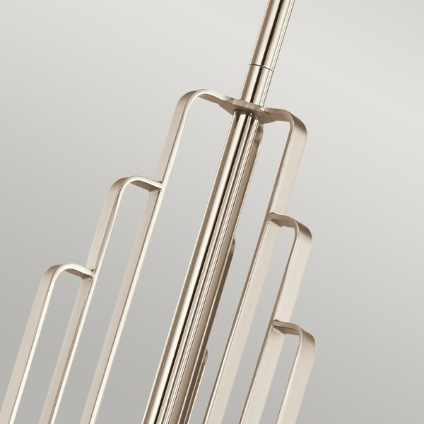 Lustre Art déco métal verre L : 68,6 cm H : max. 169,8 cm
