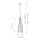 Lampe à suspendre verre métal E27 17,8 cm de large Art Déco