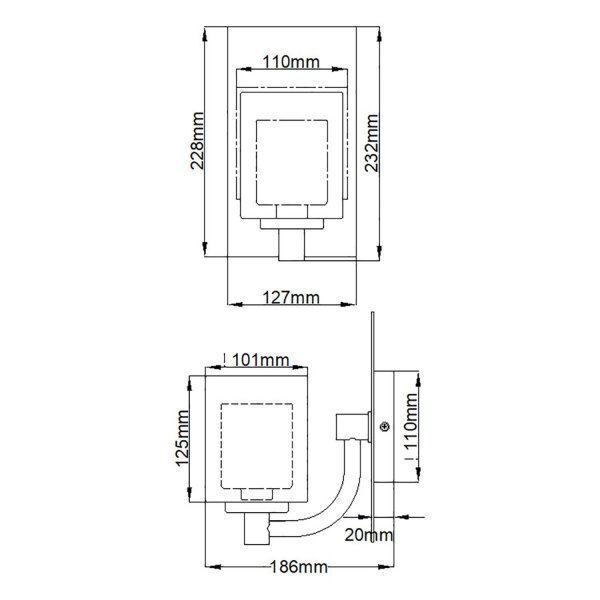Applique salle de bain avec LED G9 H : 23,2 cm IP44 Chrome Blanc Métal Verre