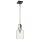 Lampe à suspendre E27 métal verre 18 cm de large H : max. 141,6 cm