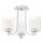 Lustre salle de bain IP44 Ø 38,4 cm métal verre chrome blanc