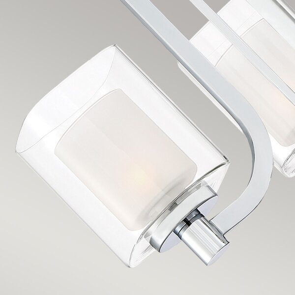 Applique LED salle de bain métal verre L : 53,3 cm IP44 3000 K