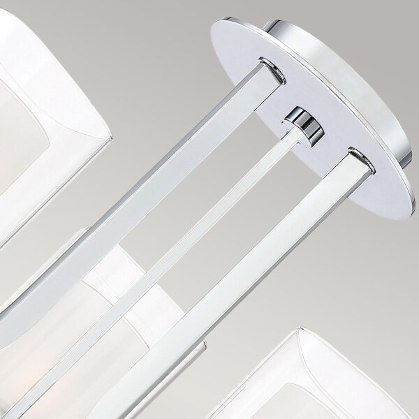 Applique LED salle de bain métal verre L : 53,3 cm IP44 3000 K