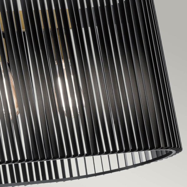 Suspension noir laiton L : 101,6 cm 5x E27 métal