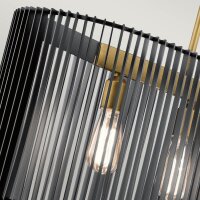 Suspension noir laiton L : 101,6 cm 5x E27 métal