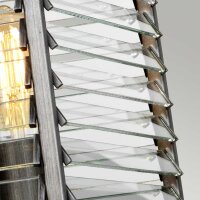 Suspension métal verre L : 39,4 cm Gris Gunmetal...