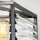 Suspension carrée métal verre E27 L : 49,3 cm Gris Gunmetal