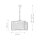 Suspension carrée métal verre E27 L : 49,3 cm Gris Gunmetal