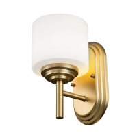 Lampe de salle de bain métal verre IP44 H : 21,6...