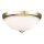 Plafonnier salle de bain rond Ø 33,5 cm IP44 laiton blanc 2x E27