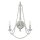 Applique murale shabby métal perles en bois H : 53,3 cm gris antique