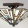 Plafonnier en métal verre 36,7 cm de large style Tiffany 2x E27