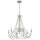 Lustre métal perles en bois 71,1 cm de large Shabby gris antique
