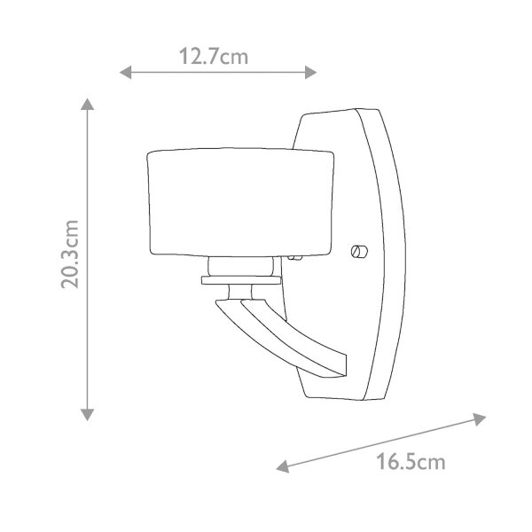 Applique salle de bain LED G9 3000 K IP44 H : 20,3 cm petite