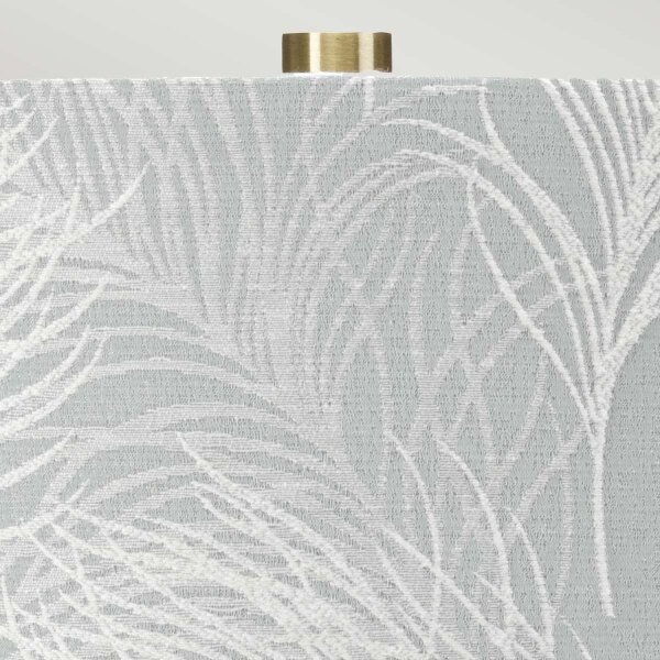 Lampe de chevet tissu céramique E27 69 cm rétro blanc gris