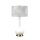 Lampe de chevet tissu céramique E27 69 cm rétro blanc gris