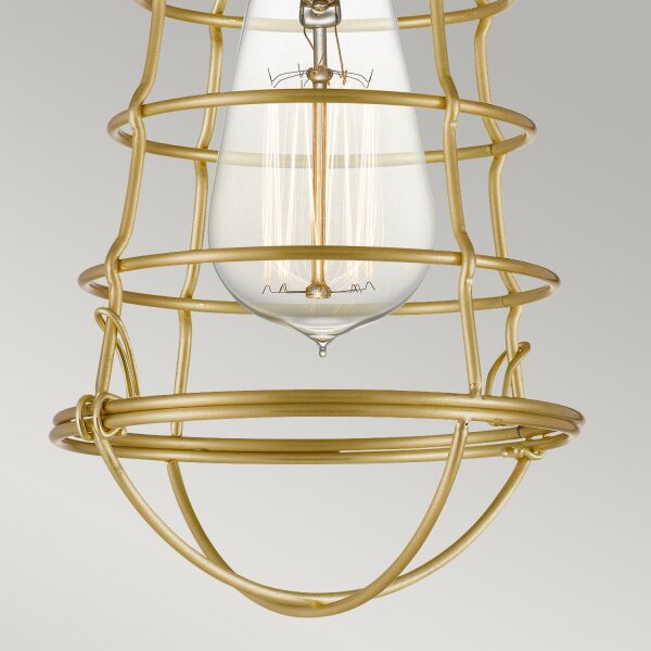 Lampe de plafonnier E27 métal Ø 14,5 cm rond en laiton