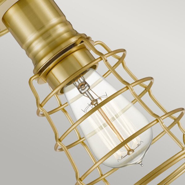 Lampe de plafonnier E27 métal Ø 14,5 cm rond en laiton