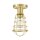 Lampe de plafonnier E27 métal Ø 14,5 cm rond en laiton