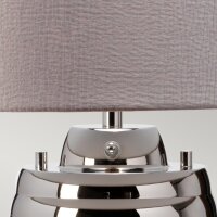 Lampe de table tissu verre 64,3 cm pied...