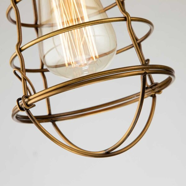 Lampe de plafonnier laiton antique D : 14,5 cm petit métal E27