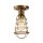 Lampe de plafonnier laiton antique D : 14,5 cm petit métal E27