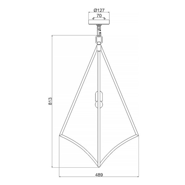 Suspension métal L : 48,9 cm en laiton E27 réglable
