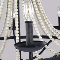 Grand lustre Ø 82,3 cm Rustique Métal Bois...