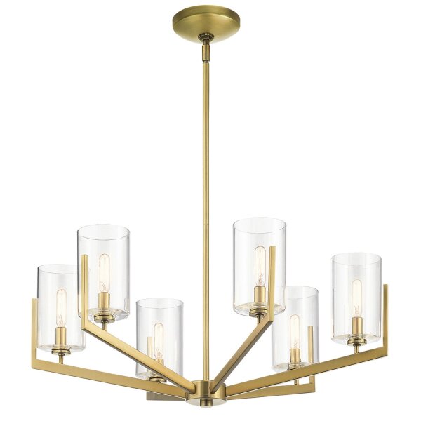 Lustre avec abat-jour Ø 71,1 cm réglable en hauteur métal verre