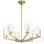 Lustre avec abat-jour Ø 71,1 cm réglable en hauteur métal verre