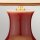Lampe de table Porcelaine 56 cm Rouge Ecru E27 Abat-jour en tissu