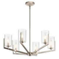 Lustre métal verre E14 H : max. 123,7 cm...