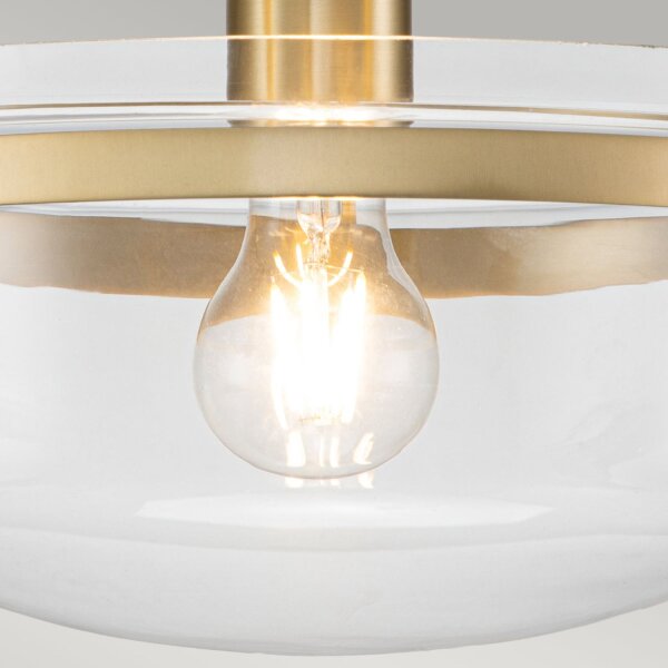 Lampe de plafonnier métal verre E27 Ø 33 cm rond ALONSO