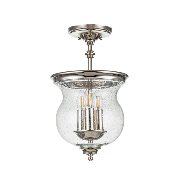 Lampe de plafonnier métal verre Ø 25,4 cm H : max. 1,4 m réglable
