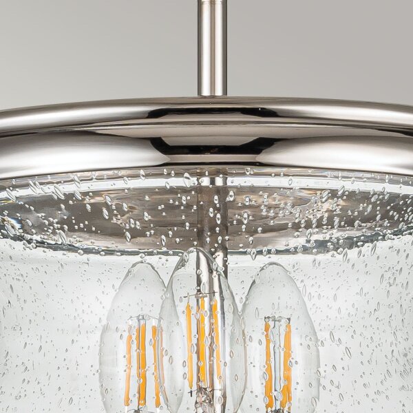 Lampe de plafonnier métal verre Ø 25,4 cm H : max. 1,4 m réglable