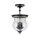 Plafonnier métal verre Ø 25,4 cm H : max. 1,4 m Noir